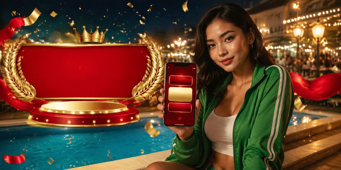 Suasana pasar malam Vietnam dengan program VIP dan bonus eksklusif yang ditampilkan di layar