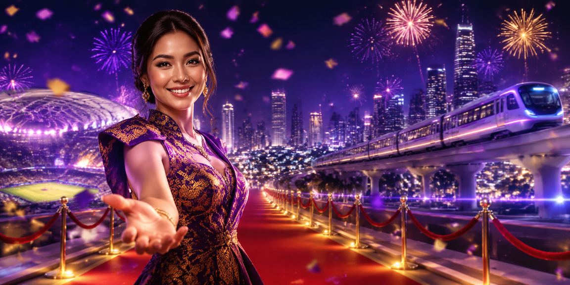 Layar neon casino online dengan nuansa malam kota yang aktif dan dinamis