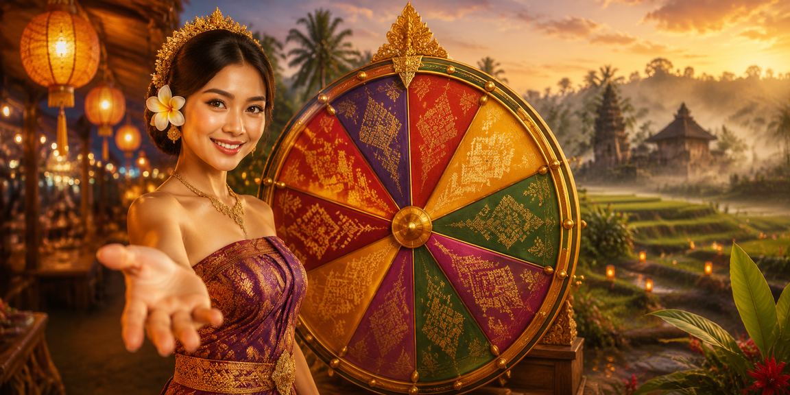 Pengundian lucky draw di suasana pasar malam Vietnam yang meriah dan penuh cahaya